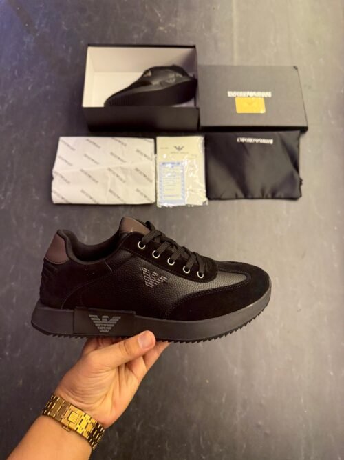 MPORIO ARMANI-BLACK SNEAKER